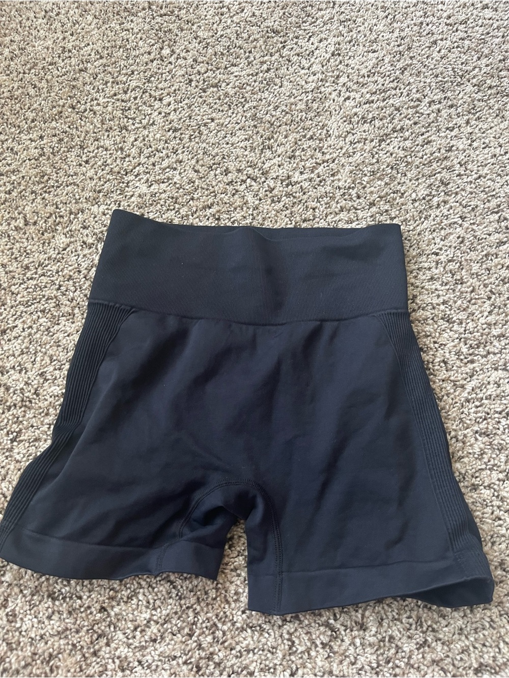 High-Waist Black Women’s Stretch Bike Shorts